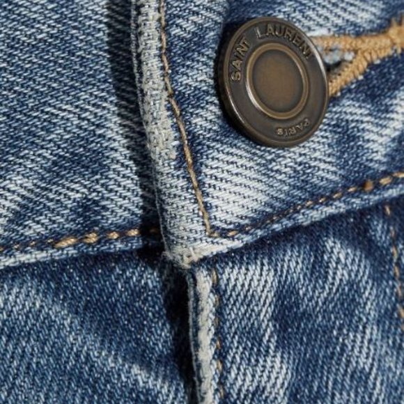 SAINT LAURENT Distressed low-rise skinny jeans - Size 31 - Picture 8 of 10